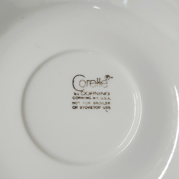 4 Sets Pyrex Corelle Cups & Saucers  Matching Morning Blue Pattern Mugs - Picture 16 of 17